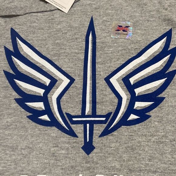 NWT XFL UFL St Louis Battlehawks Logo Ladies Gray Pullover Hoodie Ladies Large - Picture 5 of 11